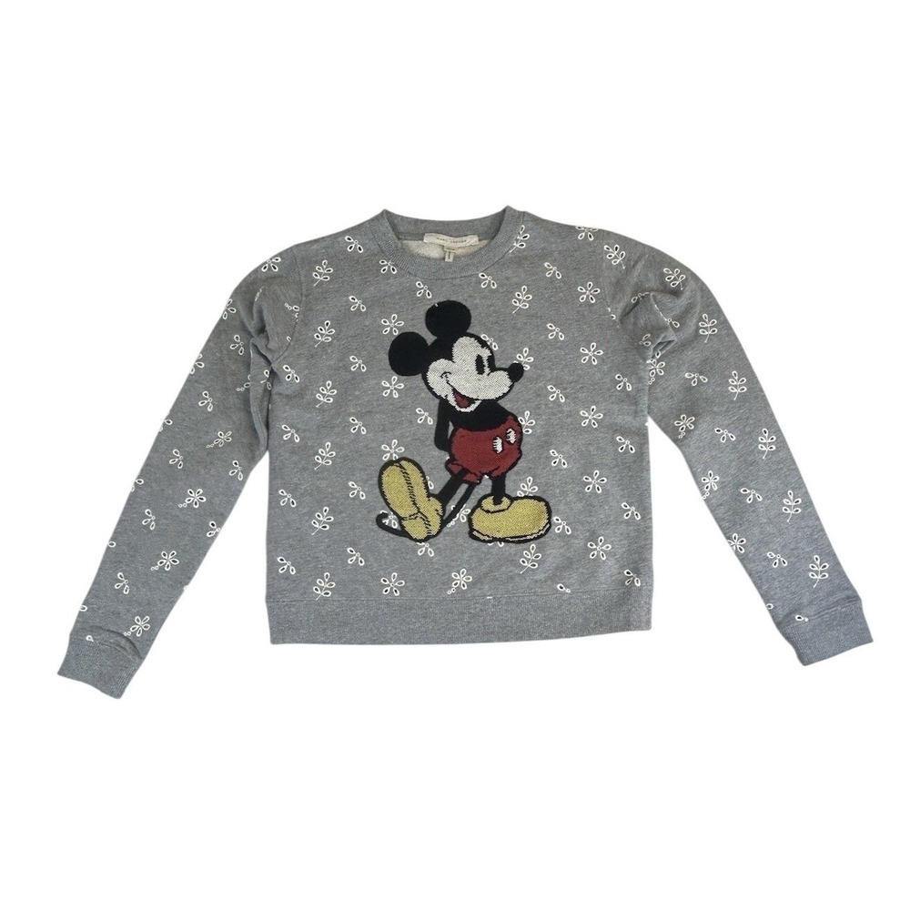 Marc Jacobs‎ x Disney Mickey Mouse Eyelet Sweatshirt Grey Made in Italy XS $550
